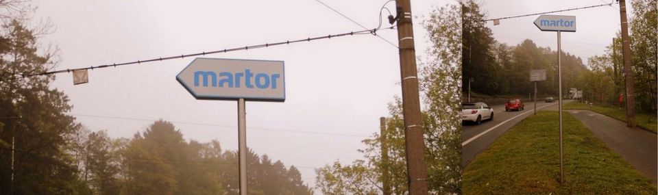 Standschild - Martor Solingen