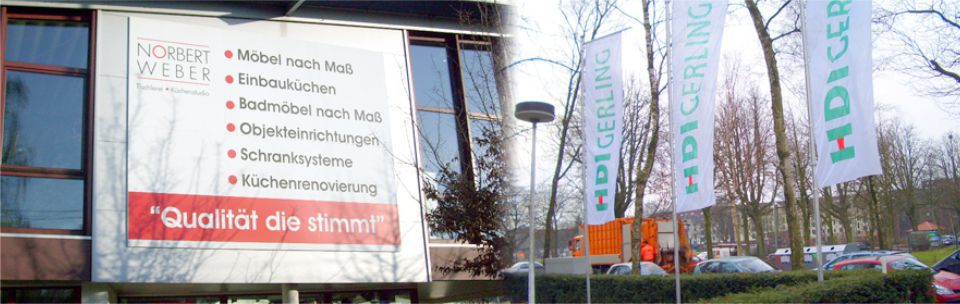 Fahnen - Banner -Fahnenmast - Fahnendruck - Digitaldruck - Krefeld - Solingen - Außenwerbung - NRW